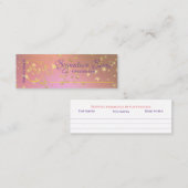 Carte De Visite Mini Parfum sur mesure parfum personnel sniff note mixe (Devant / Derrière)