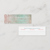 Carte De Visite Mini Parfum sur mesure parfum personnel sniff note mixe (Devant / Derrière)