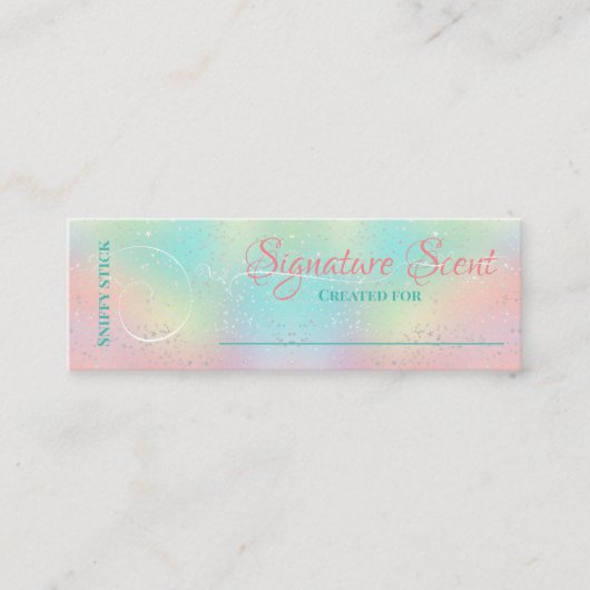 Carte De Visite Mini Parfum sur mesure parfum personnel sniff note mixe (Devant)