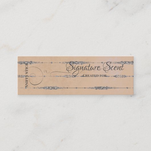Carte De Visite Mini Parfum sur mesure parfum personnel sniff note mixe (Devant)