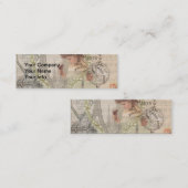 Carte De Visite Mini Paris France Jolie fille Eiffel (Devant / Derrière)