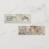 Carte De Visite Mini Paris France Jolie fille Eiffel (Devant / Derrière)