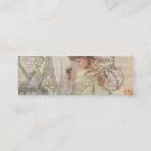 Carte De Visite Mini Paris France Jolie fille Eiffel (Dos)