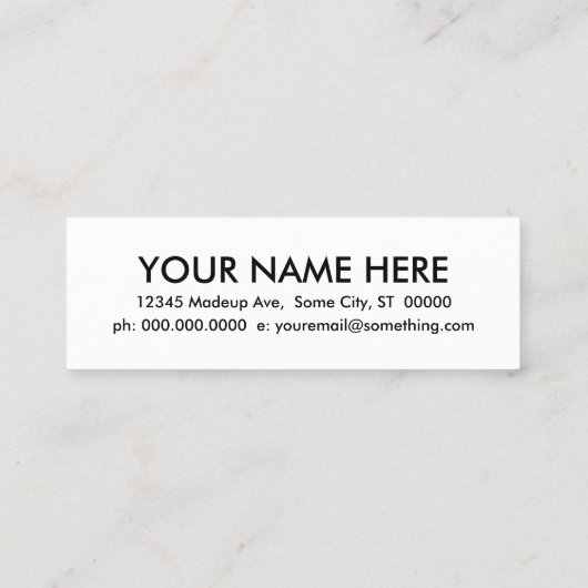 Carte De Visite Mini parodontiste. (Dos)