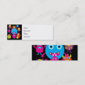 Carte De Visite Mini Partie mignonne de créatures de coup drôle de (Devant / Derrière)