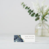 Carte De Visite Mini Parties scintillant Abstraite en encre d'alcool Si (Debout devant)