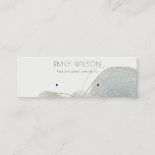 Carte De Visite Mini Parties scintillant Abstraite gris-gris brillant
