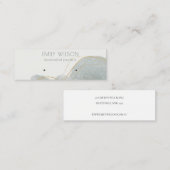 Carte De Visite Mini Parties scintillant Abstraite gris-gris brillant É (Devant / Derrière)