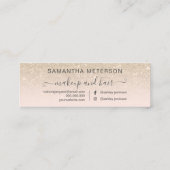 Carte De Visite Mini parties scintillant d'or clair moderne rendez-vous (Dos)