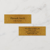 Carte De Visite Mini Parties scintillant d'or luxe moderne et élégant p (Devant / Derrière)