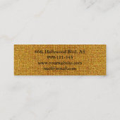 Carte De Visite Mini Parties scintillant d'or luxe moderne et élégant p (Dos)