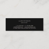 Carte De Visite Mini parties scintillant en or rose écriture manuscrite (Dos)