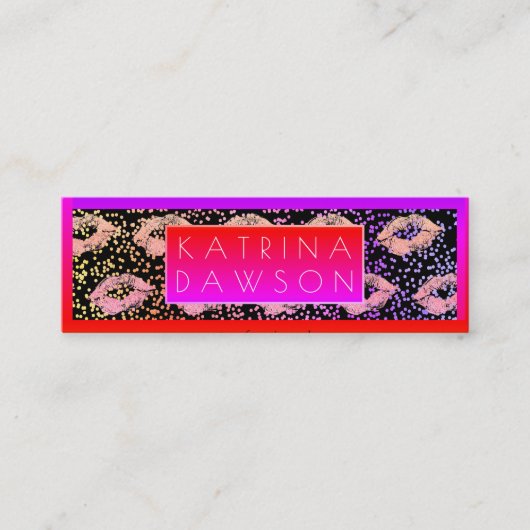 Carte De Visite Mini Parties scintillant flamboyante Baisers et spectre (Devant)