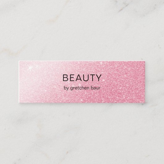 Carte De Visite Mini Parties scintillant minimale moderne (Devant)