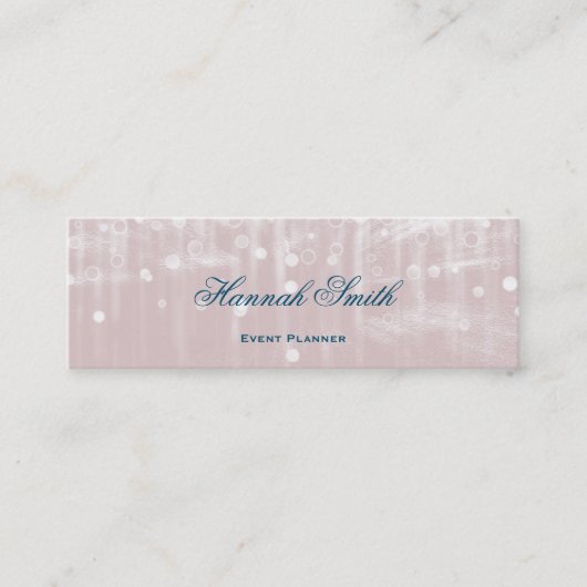 Carte De Visite Mini parties scintillant moderne et élégante (Devant)