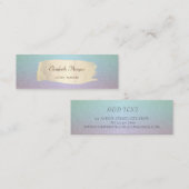 Carte De Visite Mini Parties scintillant Ombre Élégante, Brosse Or (Devant / Derrière)