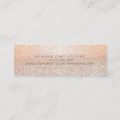 Carte De Visite Mini Parties scintillant professionnelle moderne Bokeh, (Dos)