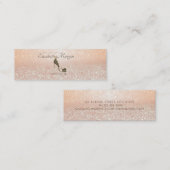 Carte De Visite Mini Parties scintillant professionnelle moderne Bokeh, (Devant / Derrière)