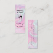 Carte De Visite Mini Pastel Liquid Arrière - plan Brossé Outils de maqu (Devant / Derrière)