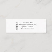 Carte De Visite Mini Pastel moderne Gradient Hello Minimal Calligraphie (Dos)