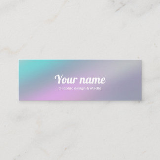 Carte De Visite Mini Pastel olographe moderne d'arc-en-ciel de style