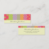 Carte De Visite Mini Patchwork-style appelle (Devant / Derrière)