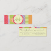 Carte De Visite Mini Patchwork-Style lumineux Multipatterned (Devant / Derrière)