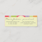 Carte De Visite Mini Patchwork-Style lumineux Multipatterned (Dos)