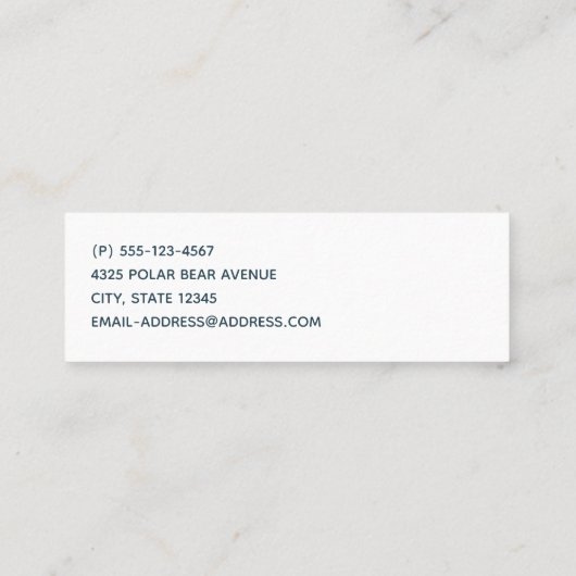 Carte De Visite Mini Patterns de Cute Christma (Dos)