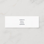 Carte De Visite Mini Patters de Hearts and Muffins (Dos)