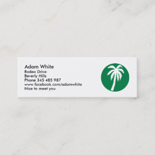 Carte De Visite Mini Paume