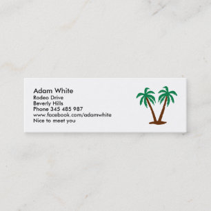 Carte De Visite Mini Paumes