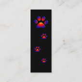 Carte De Visite Mini PAW COLORÉ, noir (Dos)