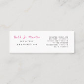 Carte De Visite Mini Pawsitively Pink Paw Heart (Dos)