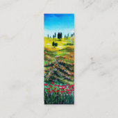 CARTE DE VISITE MINI PAYSAGE TOSCANE AVEC POPIES (Dos)