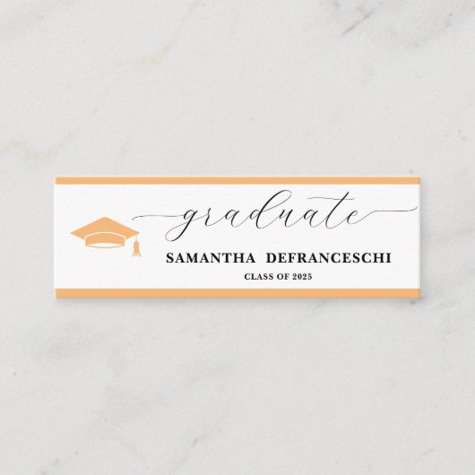 Carte De Visite Mini Peach Graduation  (Devant)