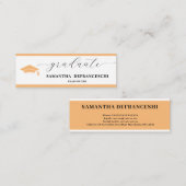 Carte De Visite Mini Peach Graduation  (Devant / Derrière)