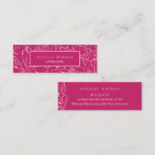 Carte De Visite Mini Peacock rose Simply Floral (Devant / Derrière)