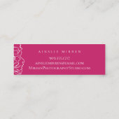 Carte De Visite Mini Peacock rose Simply Floral (Dos)