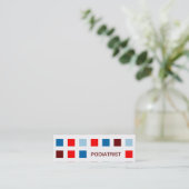 Carte De Visite Mini PÉDICURE (carrés de mod) (Debout devant)