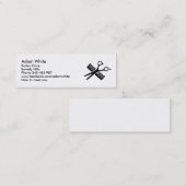 Carte De Visite Mini Peigne et ciseaux (Devant / Derrière)