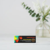 Carte De Visite Mini Peignez le mur du peintre d'éclaboussure (Debout devant)