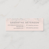 Carte De Visite Mini Peignoirs argentés parties scintillant rose pastel (Dos)