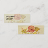 Carte De Visite Mini Peinture à l'aquarelle des champignons papillons (Devant / Derrière)