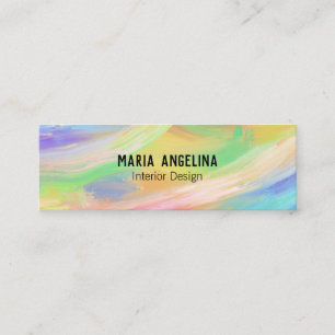 Carte De Visite Mini Peinture à l'huile abstraite arc-en-ciel colorée