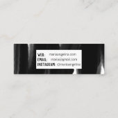 Carte De Visite Mini Peinture à pinceau noir blanc aquarelle (Dos)