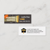 Carte De Visite Mini Peinture à pinceau or Nouvelle peinture (Devant / Derrière)