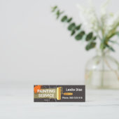 Carte De Visite Mini Peinture à pinceau or Nouvelle peinture (Debout devant)