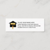 Carte De Visite Mini Peinture à pinceau or Nouvelle peinture (Dos)