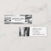 Carte De Visite Mini Peinture bande peinte à la main texture minimalist (Devant / Derrière)